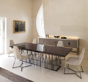 Moderne Marmeren Rechthoekige Eettafel voor Snel Voedsel/Bar/Koffie/Hotel